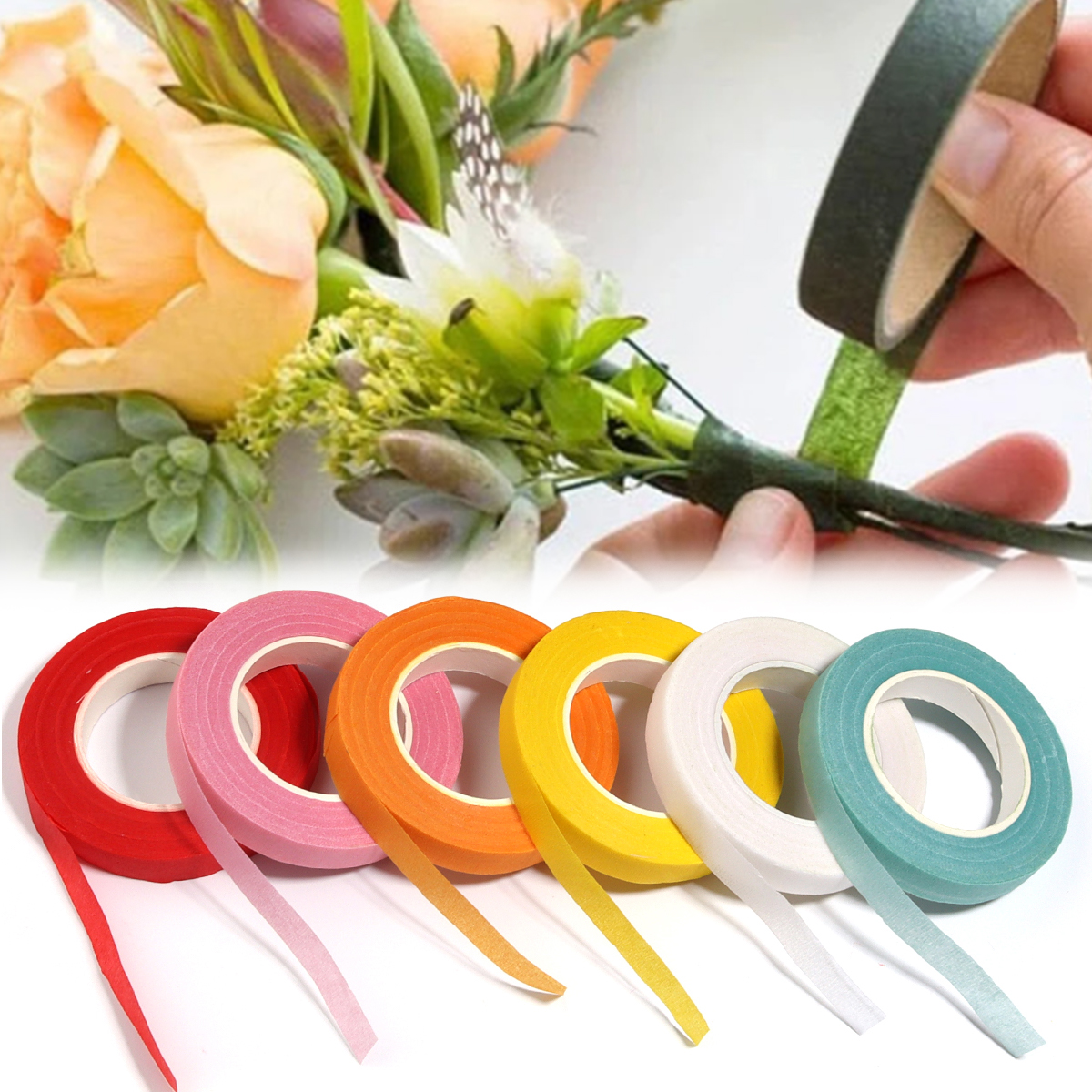 Florist Supply Paper - 30 Yard 12MM Floral Stem Tape