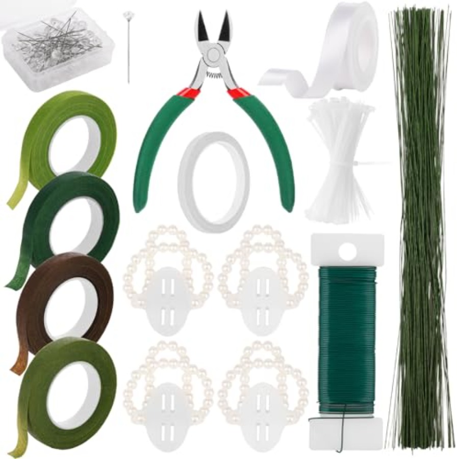 Florist Wreath Supply - 262-Piece Floral Tape and Wire Kit