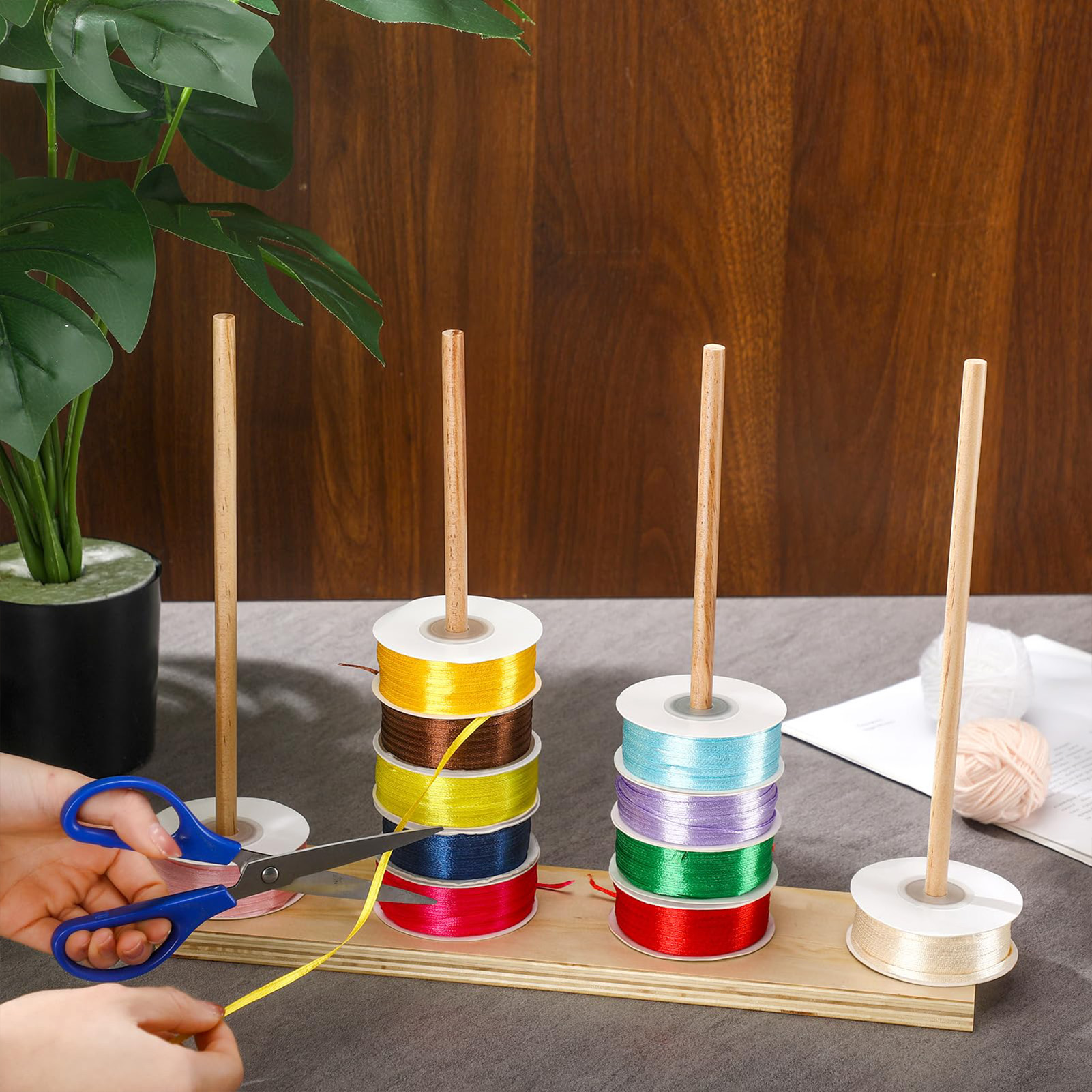 Wooden Ribbon Rack Storage Org - Florist Supply Ribbon incelemesi ve fiyatı