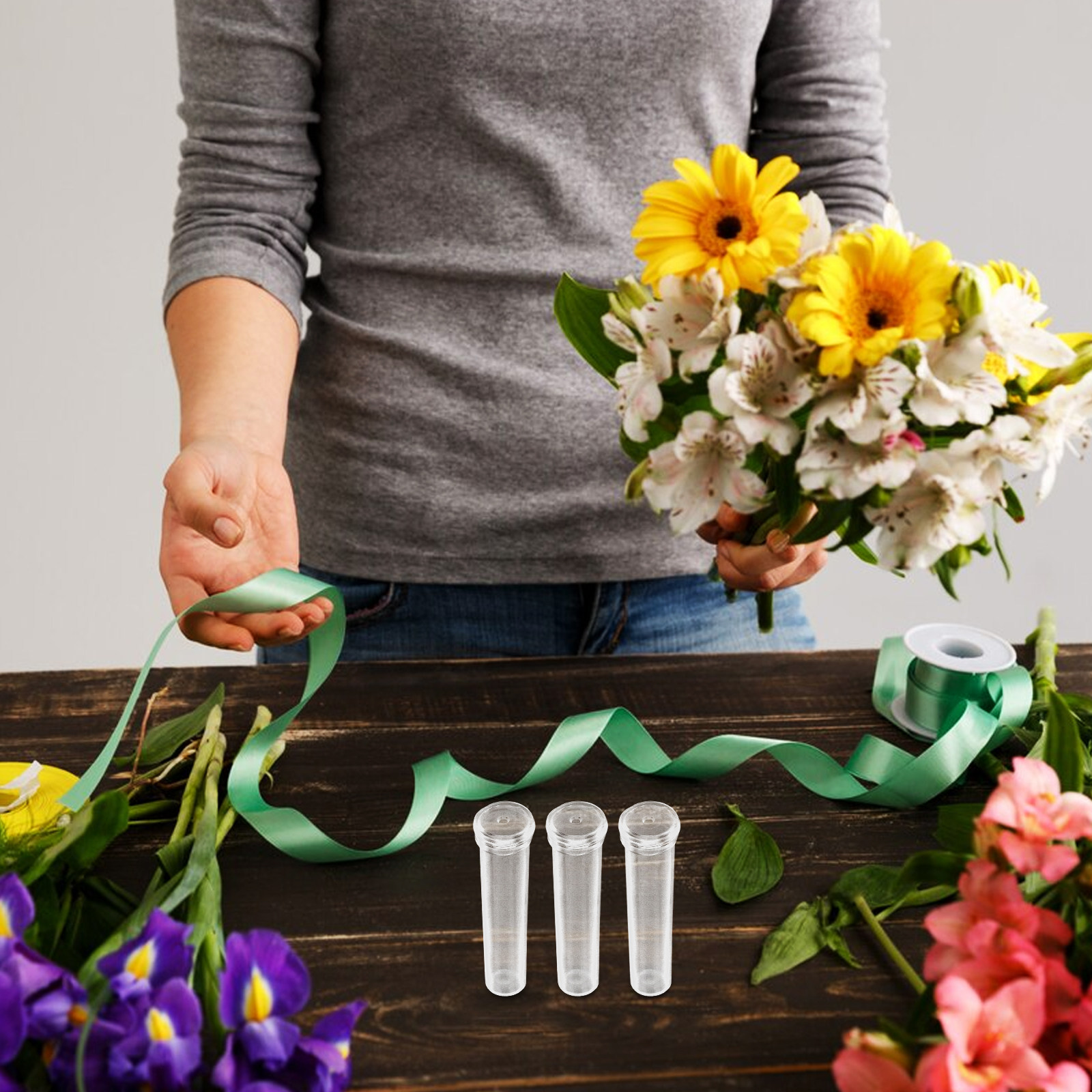 200Pcs Flower Water Tube Trans - Florist Flower Supply incelemesi ve fiyatı
