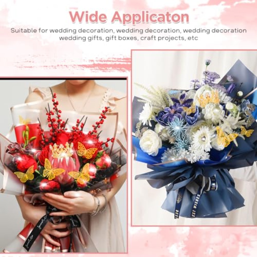 209 Pcs Flower Bouquet Wrappin - Florist Supply Ribbon incelemesi ve fiyatı