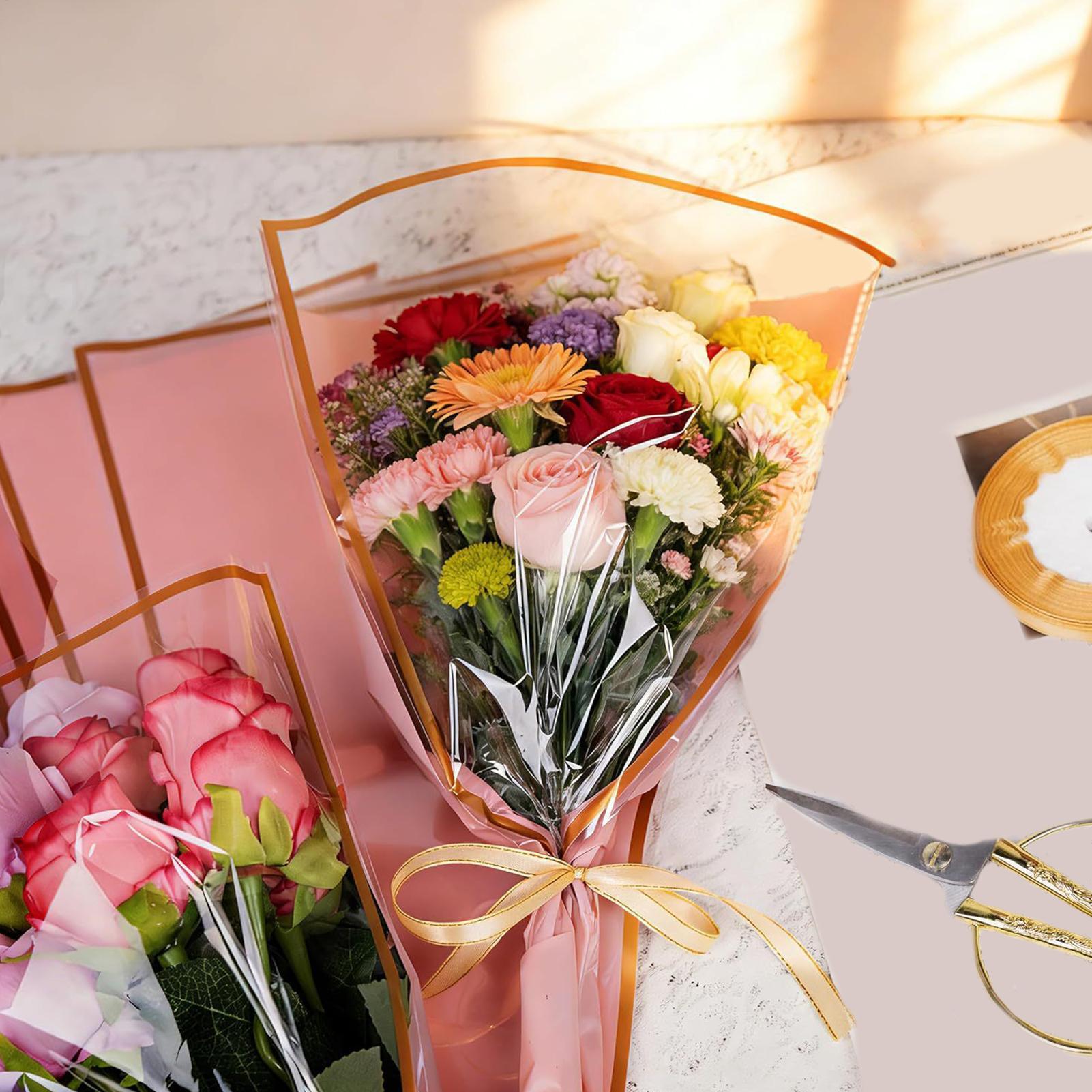 Flower Bouquet Bags 50 Pieces  - Florist Supply Ribbon incelemesi ve fiyatı