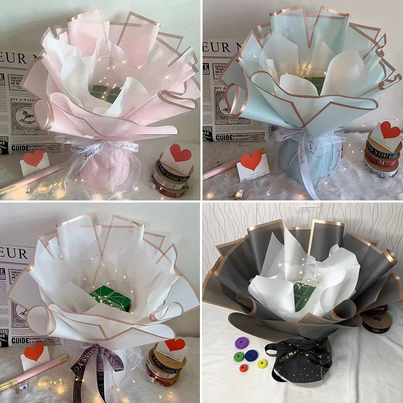 10pcs/set Waterproof Gold Bord - Florist Supply Paper incelemesi ve fiyatı