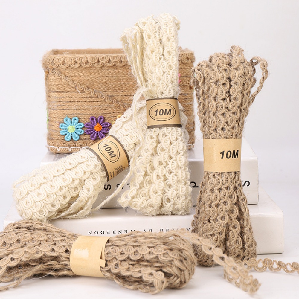 10m Lace Linen Ribbon DIY Bouq - Florist Supply Ribbon incelemesi ve fiyatı