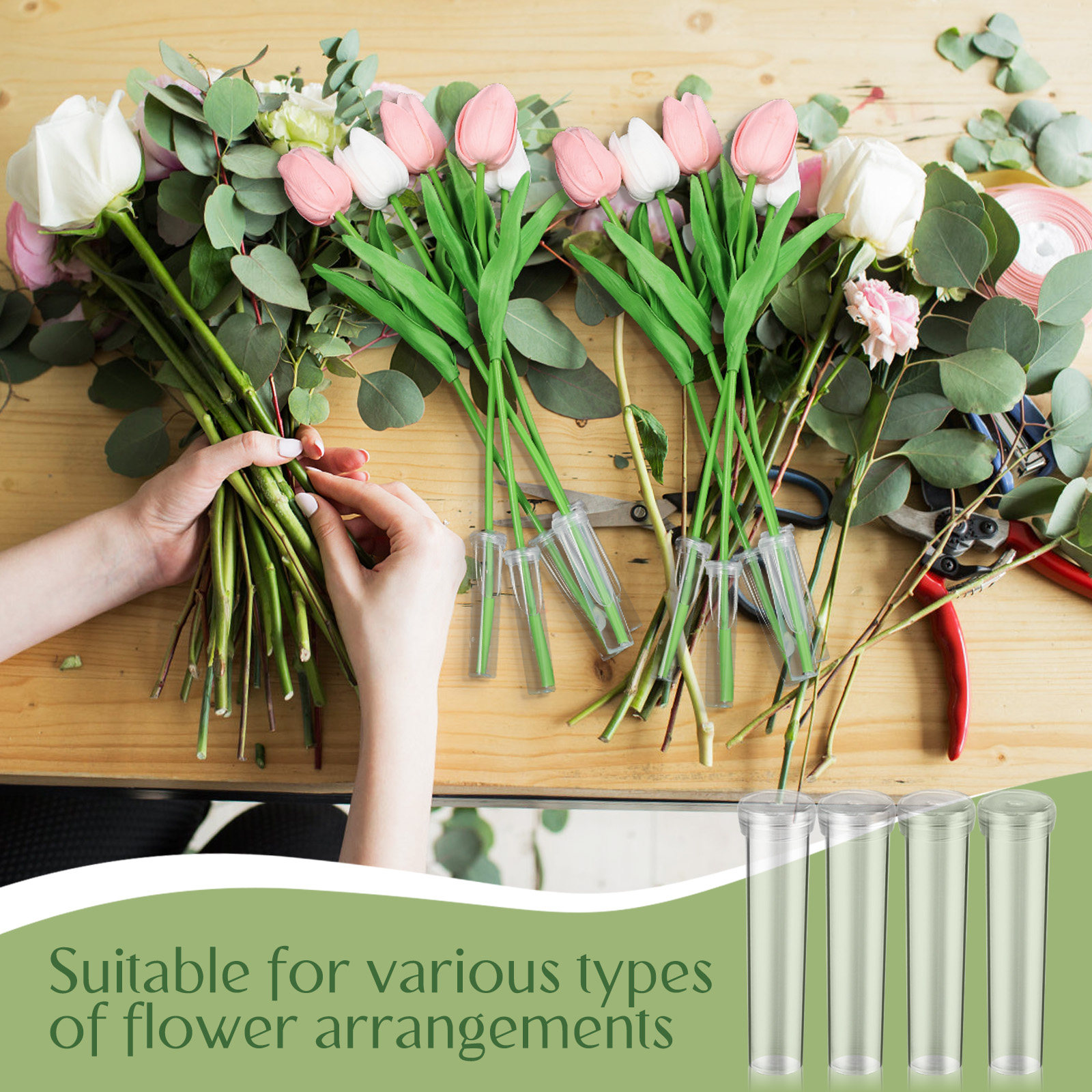 100Pcs Flower Nutrient Tubes U - Florist Flower Supply incelemesi ve fiyatı