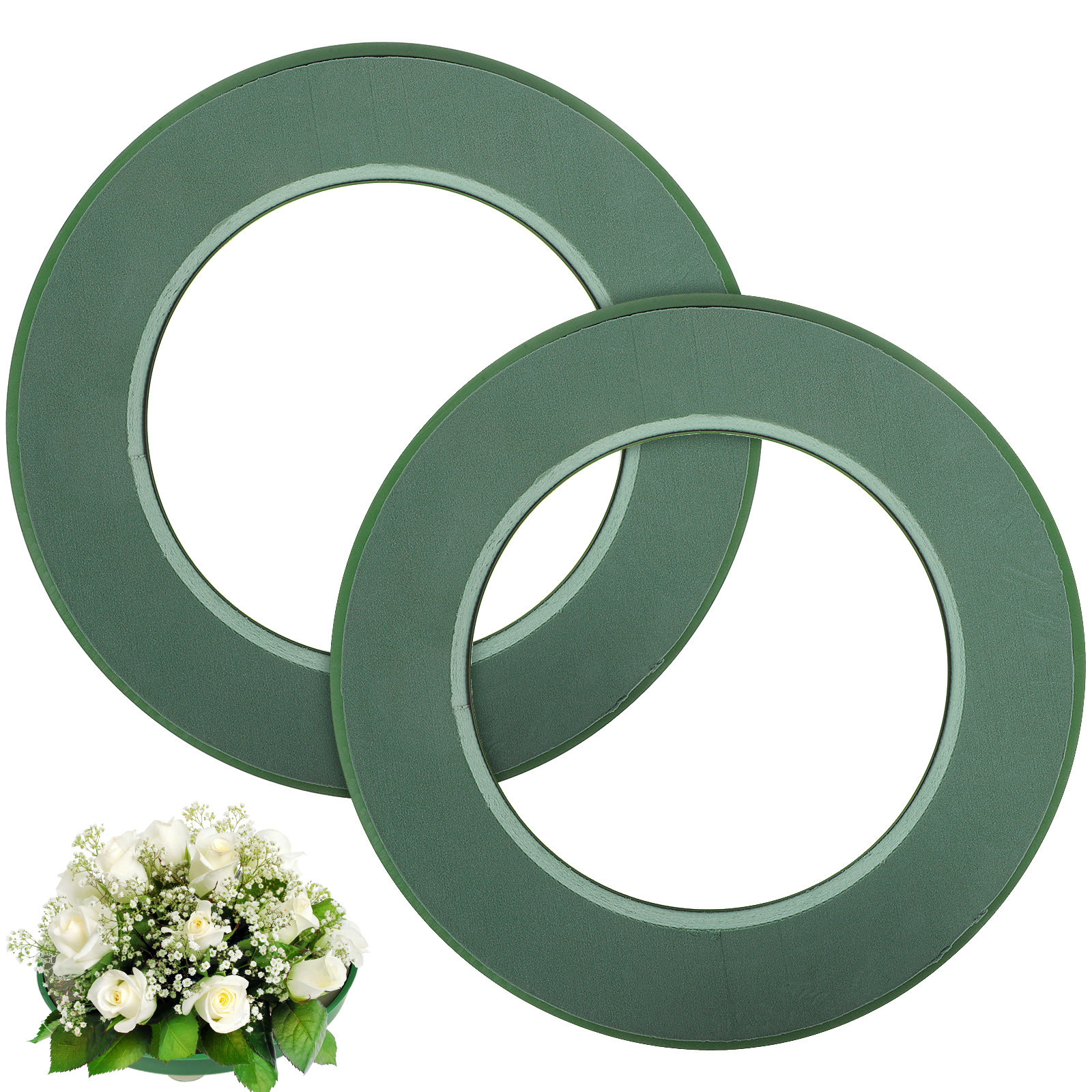2Pcs Wet Floral Foam Wreath wi - Florist Wreath Supply incelemesi ve fiyatı